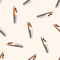 Naklejka premium transportation train , cartoon seamless pattern background