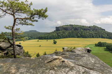 Sachsen, sächsische Schweiz, Deutschland, Felsen, Sandsteinfelsen, Pfaffenstein, Berge, Sonne,...