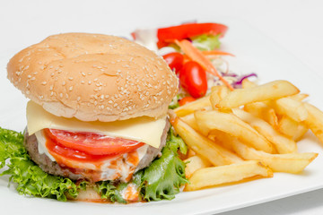 American cheese burger