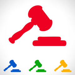 gavel symbol. vector illustration. court gavel.