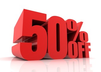 fifty percent off sale