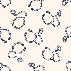 Stethoscope , cartoon seamless pattern background