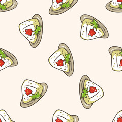 Japanese food , cartoon seamless pattern background