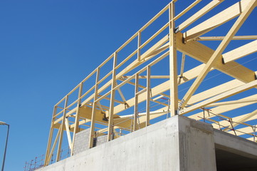 construction d'une charpente en ossature bois 