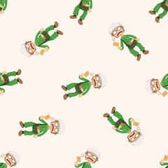 people theme postman , cartoon seamless pattern background