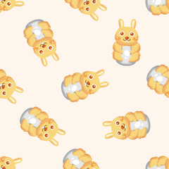 easter rabbit , cartoon seamless pattern background