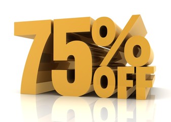 seventy five percent off sale