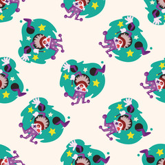 circus theme clown , cartoon seamless pattern background