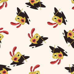 circus theme party mask , cartoon seamless pattern background