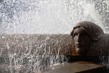 Fototapeta na wymiar Rosa dei Venti fountain, Taranto, Apulia, Italy
