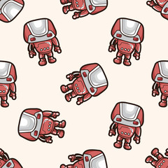 robot , cartoon seamless pattern background