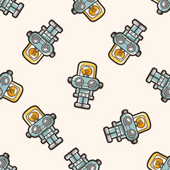 robot , cartoon seamless pattern background