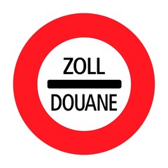 Panneau de signalisation Douane