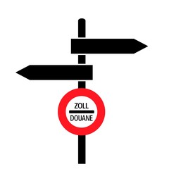 Panneau de signalisation Douane