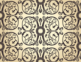 Seamless background pattern. vintage heraldic wallpaper paper