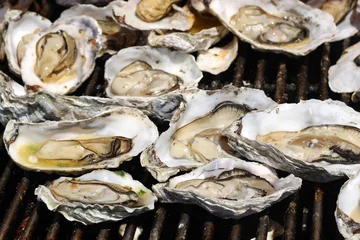 Foto op Aluminium Oysters on the Grill © ziss
