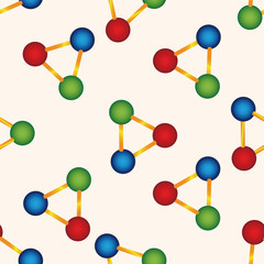 Molecular Structure , cartoon seamless pattern background