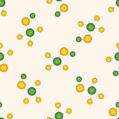 Molecular Structure , cartoon seamless pattern background