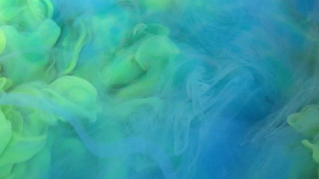Color acrylic paint splash In underwater