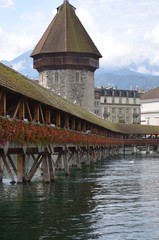 Chapel Bridge in Lucerne, Switzerland