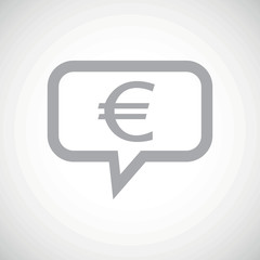 Euro grey message icon