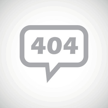 Error 404 grey message icon