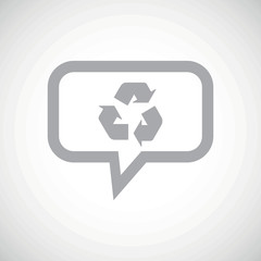 Recycle grey message icon