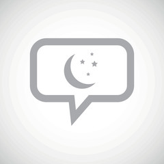 Night grey message icon