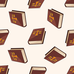 law book , cartoon seamless pattern background