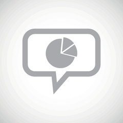 Diagram grey message icon