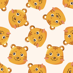 animal cartoon , cartoon seamless pattern background