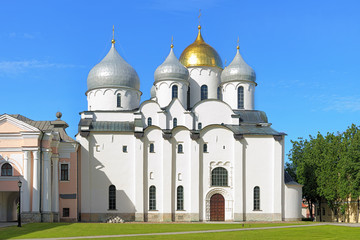 The cathedral of St. Sophia (the Holy Wisdom of God) in the Novgorod Kremlin, Russia