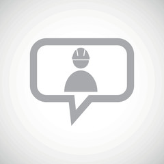 Builder grey message icon