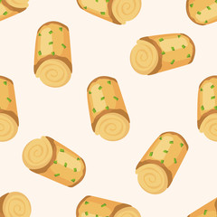 bread , cartoon seamless pattern background