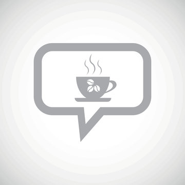 Coffee grey message icon