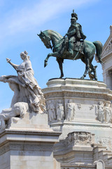 Fototapeta na wymiar Vittorio Emanuele in Rome, Italy