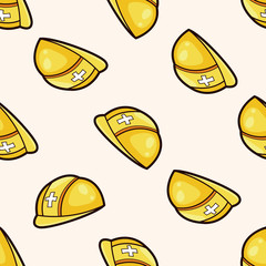 safety helmet , cartoon seamless pattern background