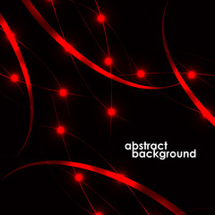 Abstract background in the futuristic design, lines with a glow