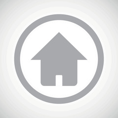 Grey home sign icon
