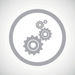 Grey settings sign icon