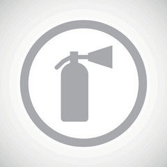 Grey fire extinguisher sign icon
