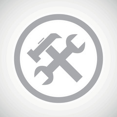 Grey repairs sign icon