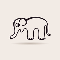 elephant icon. vector emblem