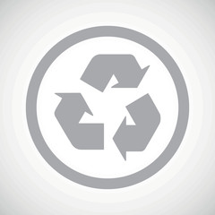 Fototapeta premium Grey recycle sign icon