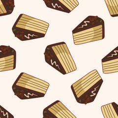 decorating cake , cartoon seamless pattern background