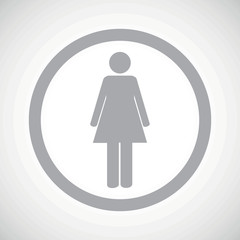 Grey woman sign icon