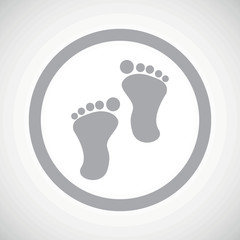 Grey footprint sign icon
