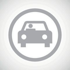 Obraz premium Grey car sign icon