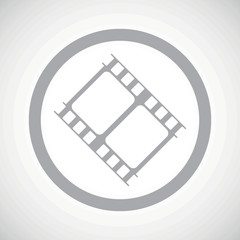 Fototapeta na wymiar Grey movie sign icon