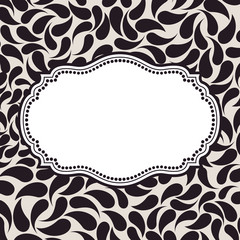 Vector elegant background pattern. Floral frame elements, orname